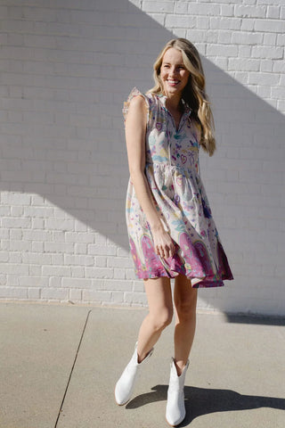 Josie Printed Sleeveless Dress