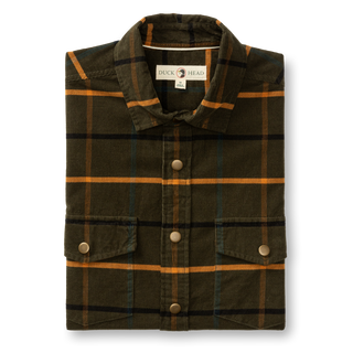 Bankston Corduroy Plaid Snap Shirt