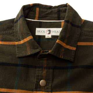 Bankston Corduroy Plaid Snap Shirt