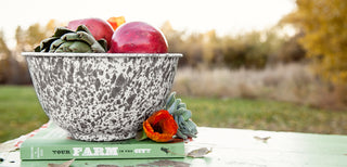 Splatter Large Salad Bowl - Red