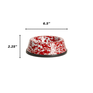 Splatter Red Small Dog Bowl