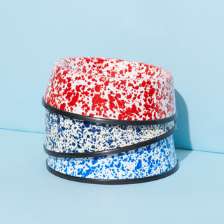 Splatter Large Pet Bowl - Red