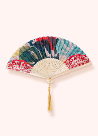 Satin Fan - Exotic Leaves