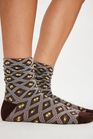 Floral Jacquard Trouser Sock