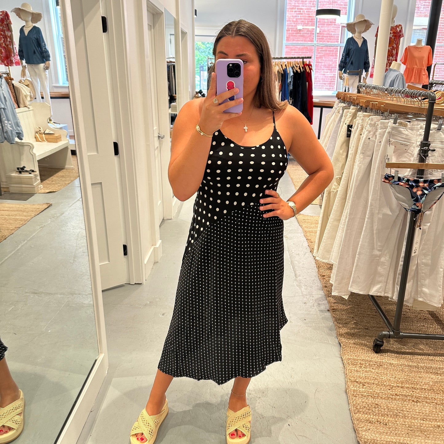 Polka Dot Midi Dress