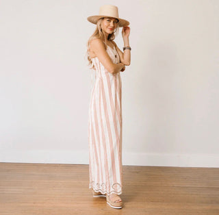 Cherry pinstripe Sophia Dress