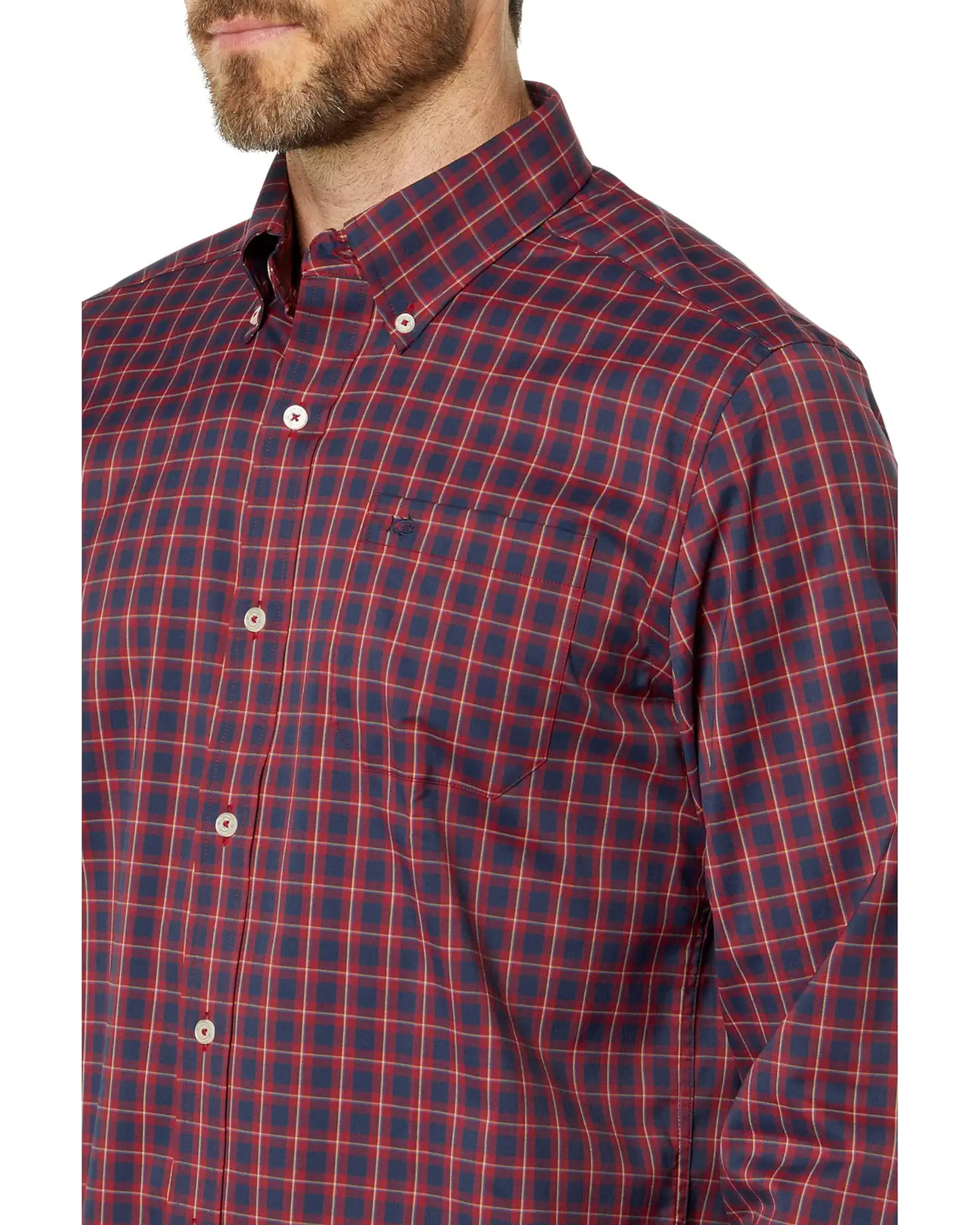 Glenbrook Plaid Sport Shirt (Dark Red)