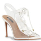 clear and white heel