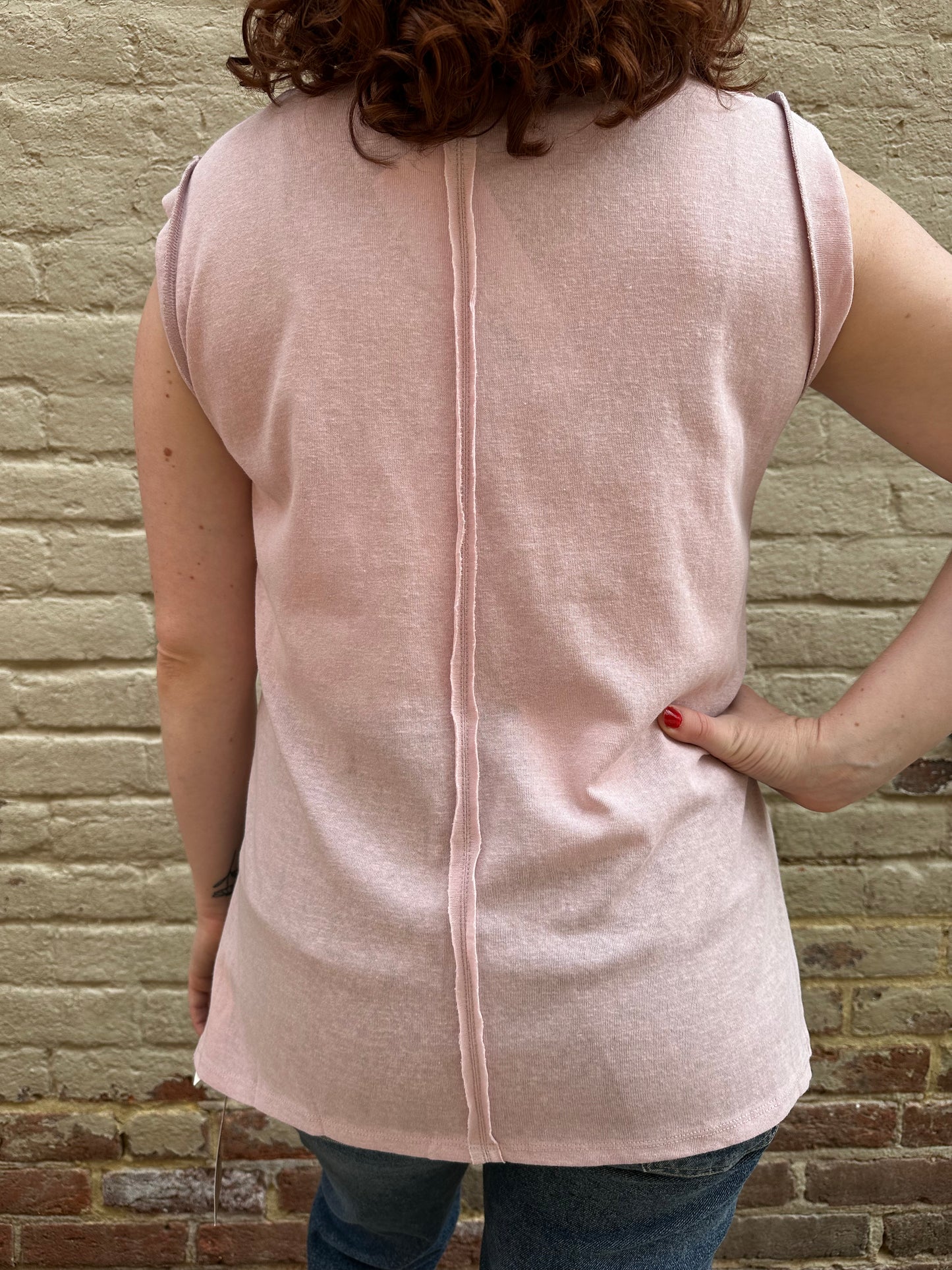Pink Knit Henly Top