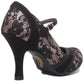 Delilah black lace heel