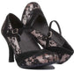 Delilah black lace heel