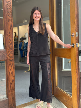 Rokel Wide Leg Trouser (Black)