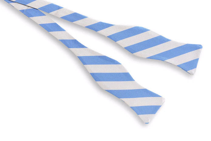 All American Carolina Blue/White Stripe Bowtie