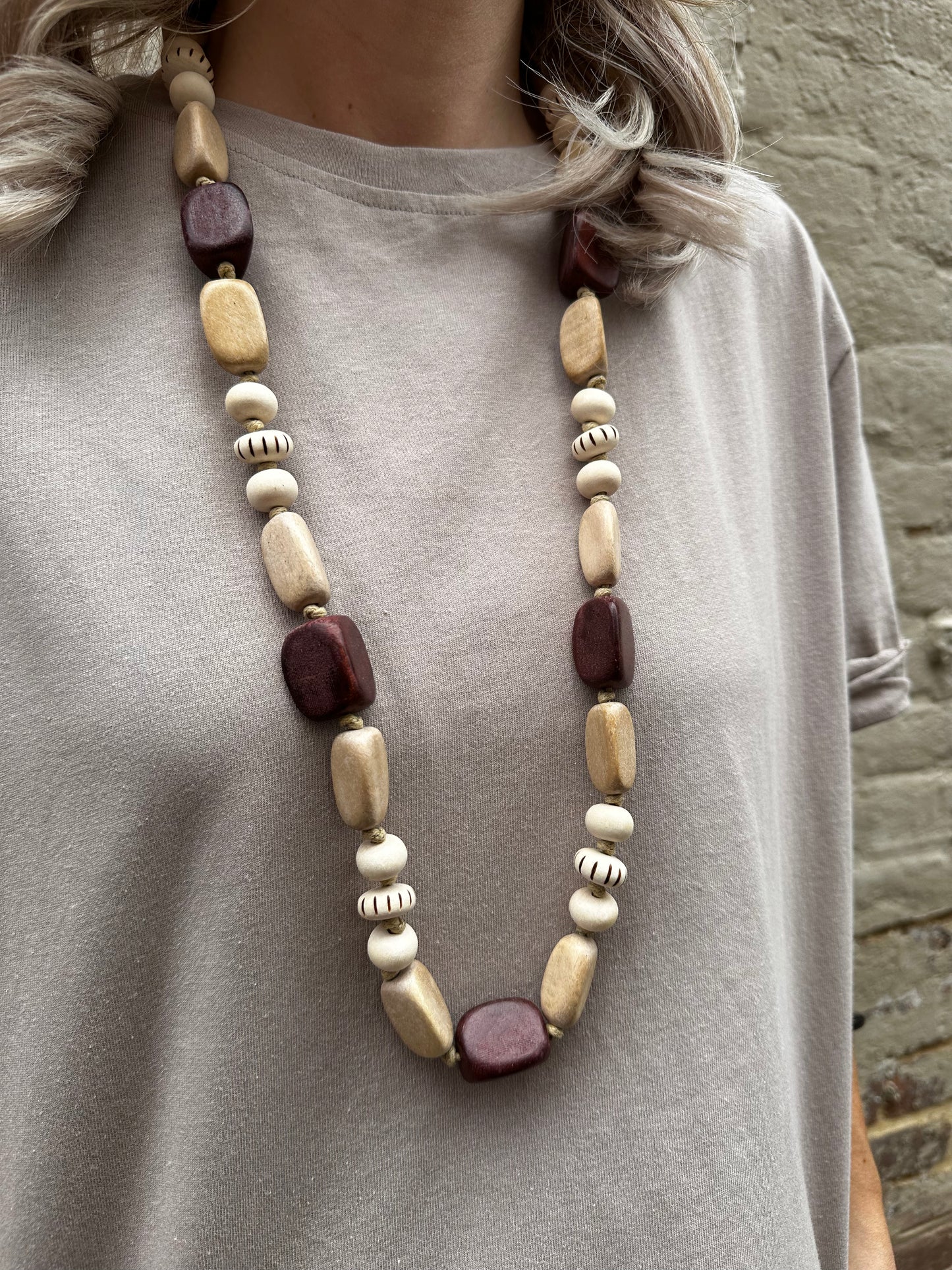 Wheat Multi Beaded Necklace