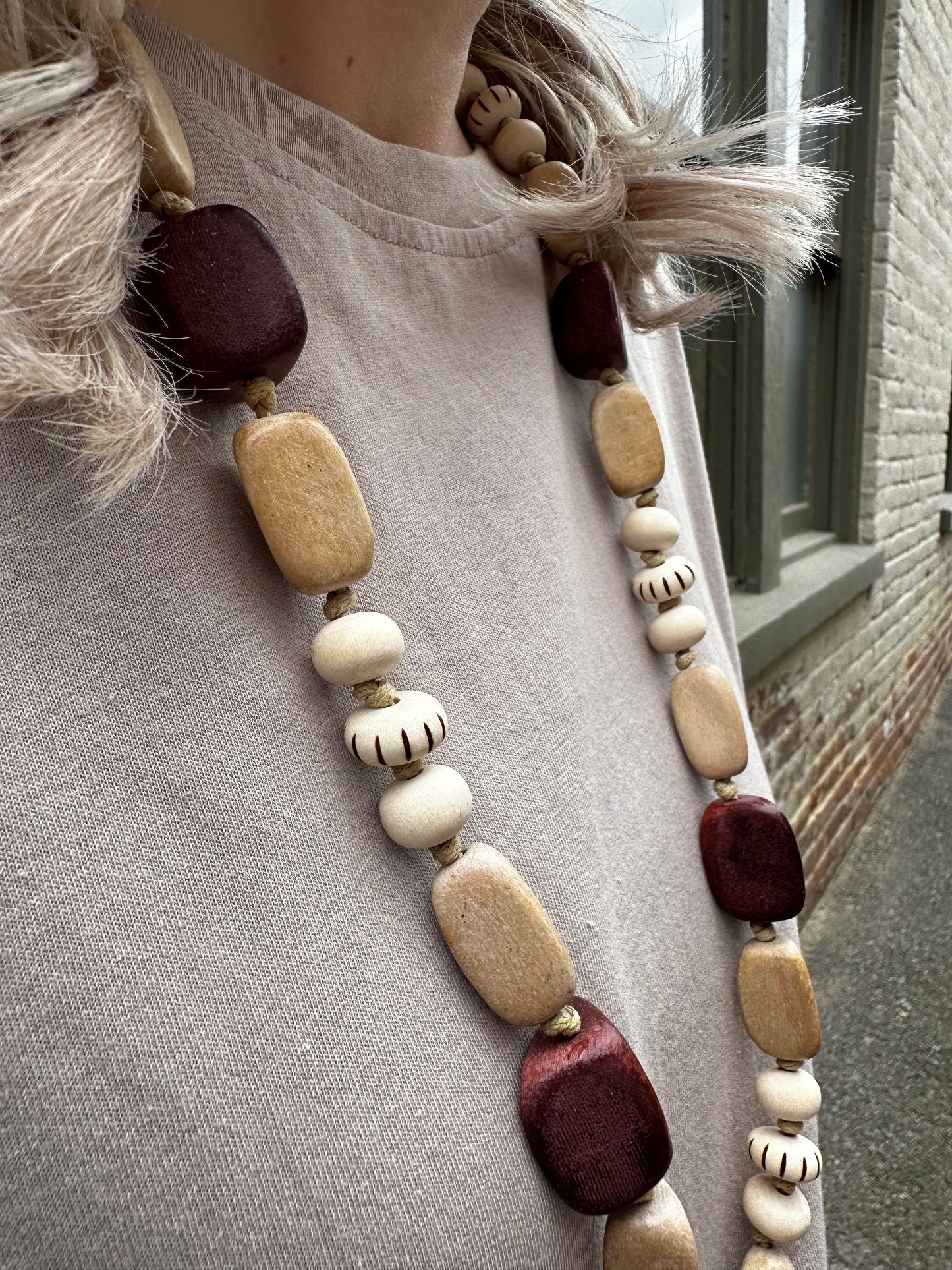 Wheat Multi Beaded Necklace