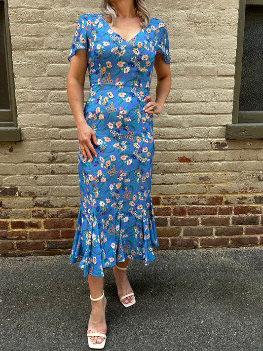 Barret Dress French Blue Floral