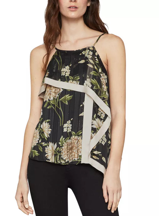 Floral Print Asymmetric Top