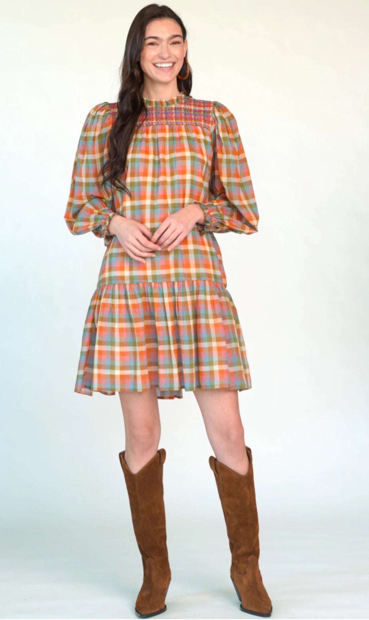 Lucy Dress - Autumn Plaid