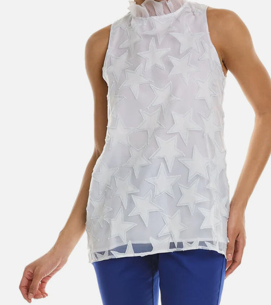 White Star Neck Tie Tank