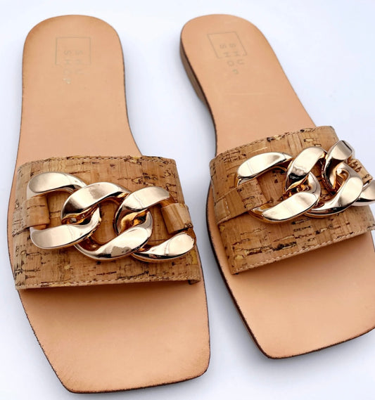 Dilia Flat Sandals Cork