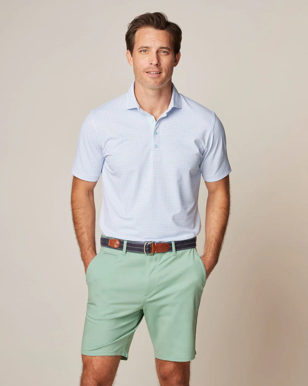 Printed Mesh Performance Polo - Gilbert