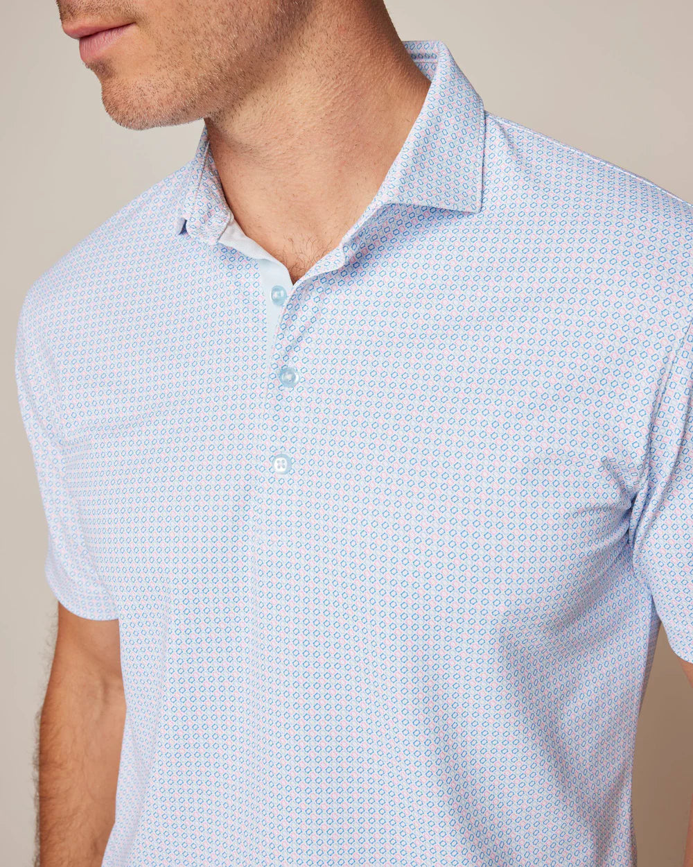 Printed Mesh Performance Polo - Gilbert