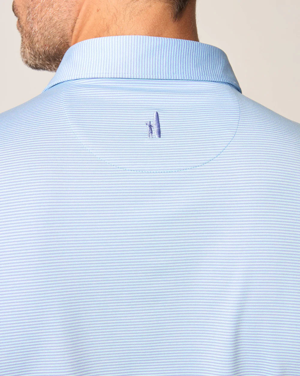 Striped Jersey Performance Polo - Lyndon Galaxy