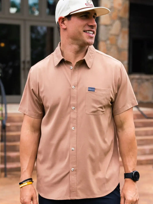 Performance Button Down - Brown