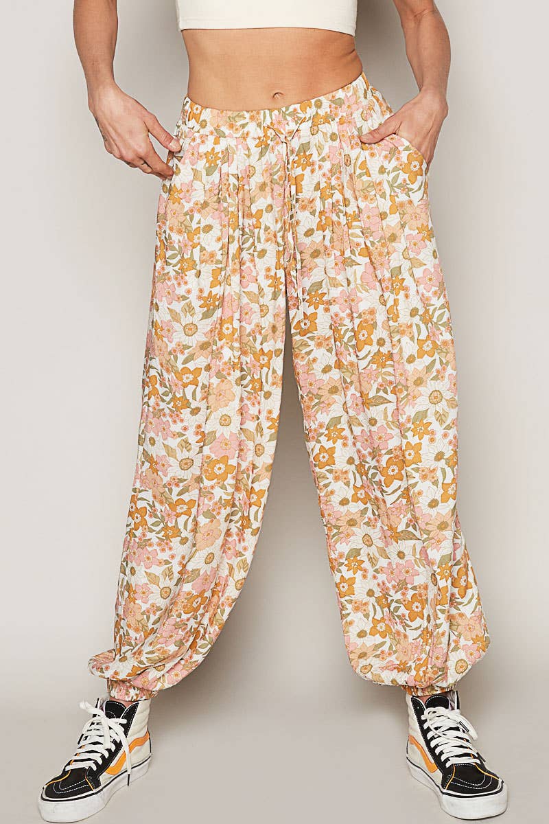 Flowy Joggers - Floral