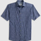 Avin Jersey Knit Button Up Shirt - Lake