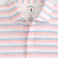 Barton Striped Top Shelf Performance Polo - Bahama Mama