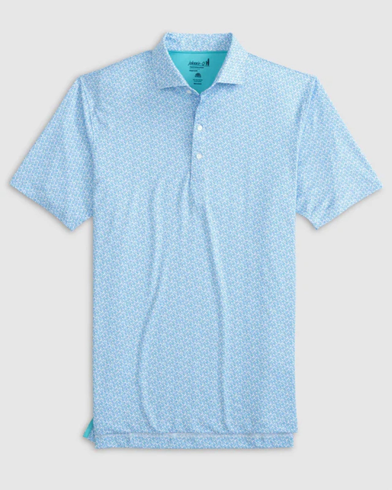 Printed Jersey Performance Polo - Harkins Peacock