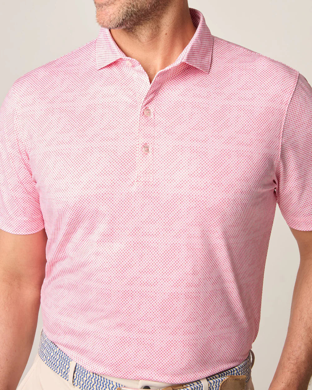 Printed Jersey Performance Polo - Gaston Paloma