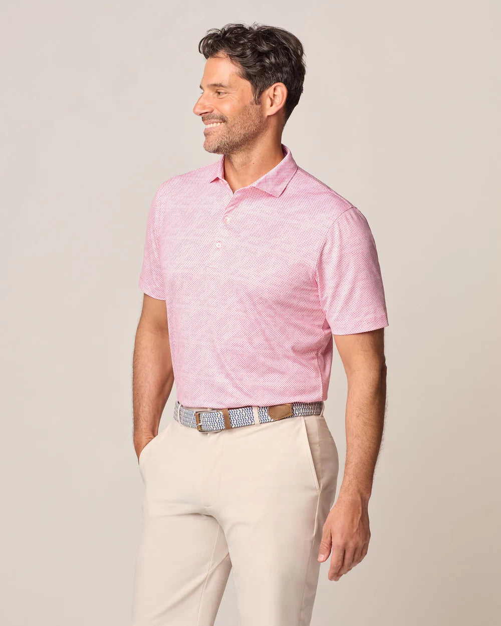 Printed Jersey Performance Polo - Gaston Paloma