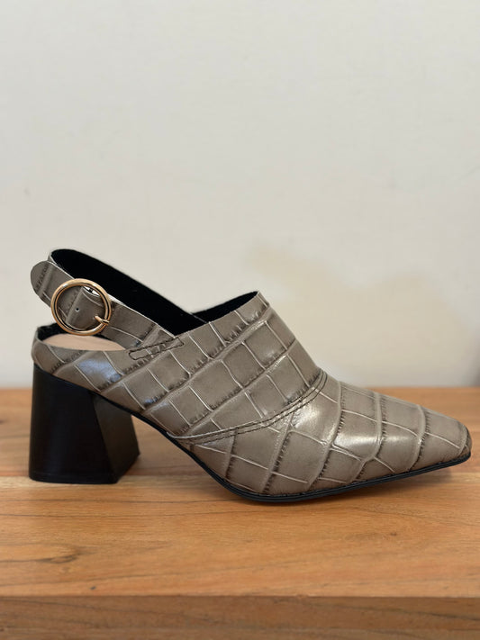 Gray sling heel