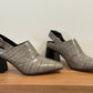 Gray sling heel