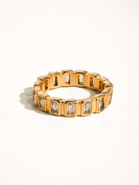 Non-Tarnish Gold Rhinestone Ring