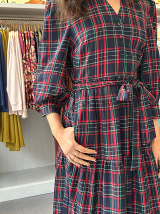 Chapman Plaid Midi Dress