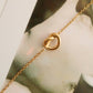 18K Gold Petite Braided Heart Non-Tarnish Necklace