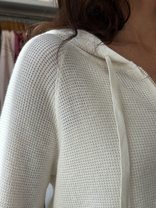 Waffle Knit Zip-Up Hoodie