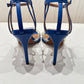 Daryl shiny nappa clear/peruvian blue strappy heel