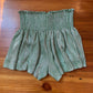 Ribbed Swing Short - Green/Silver