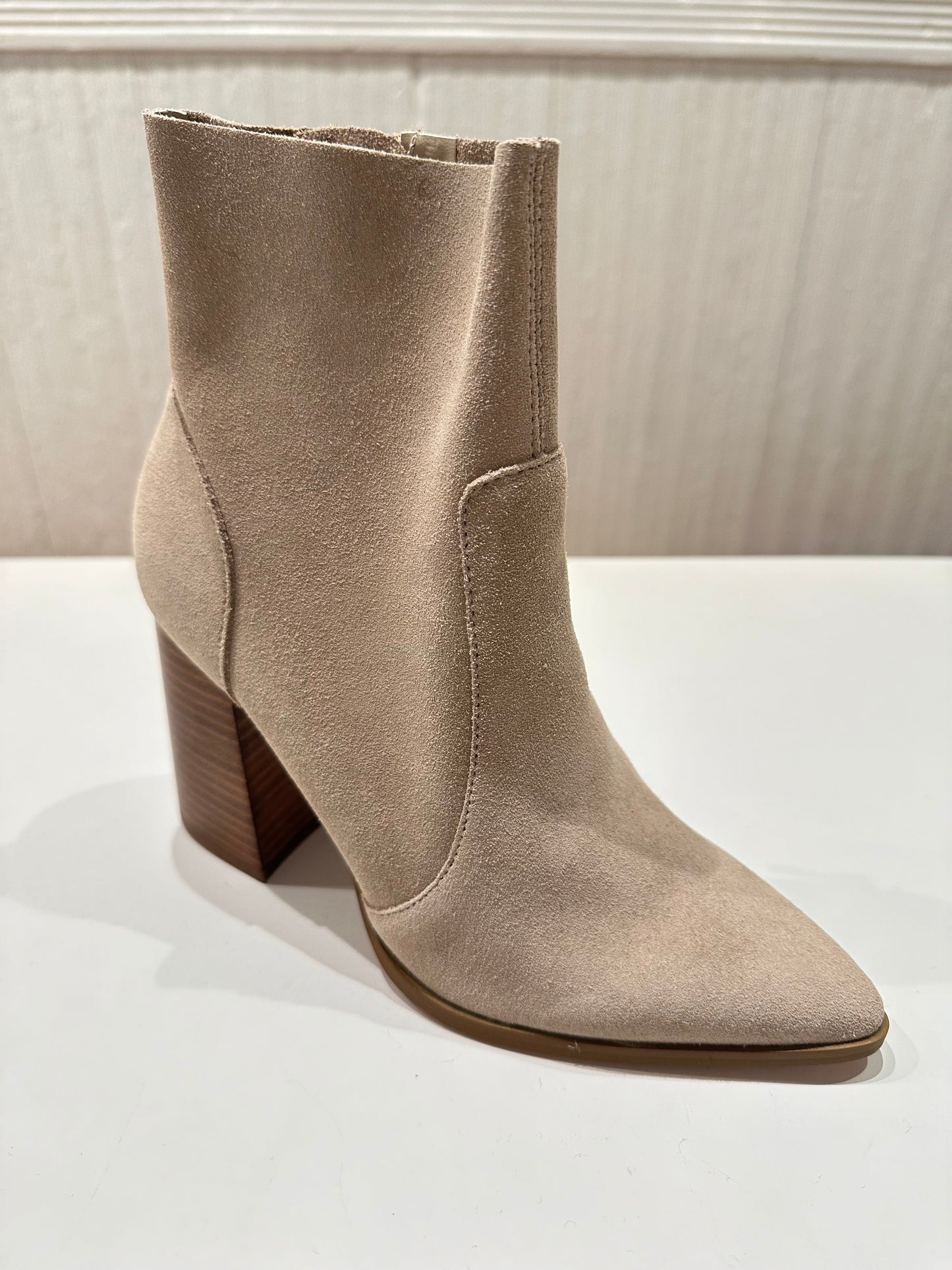 Julina Taupe Suede Bootie