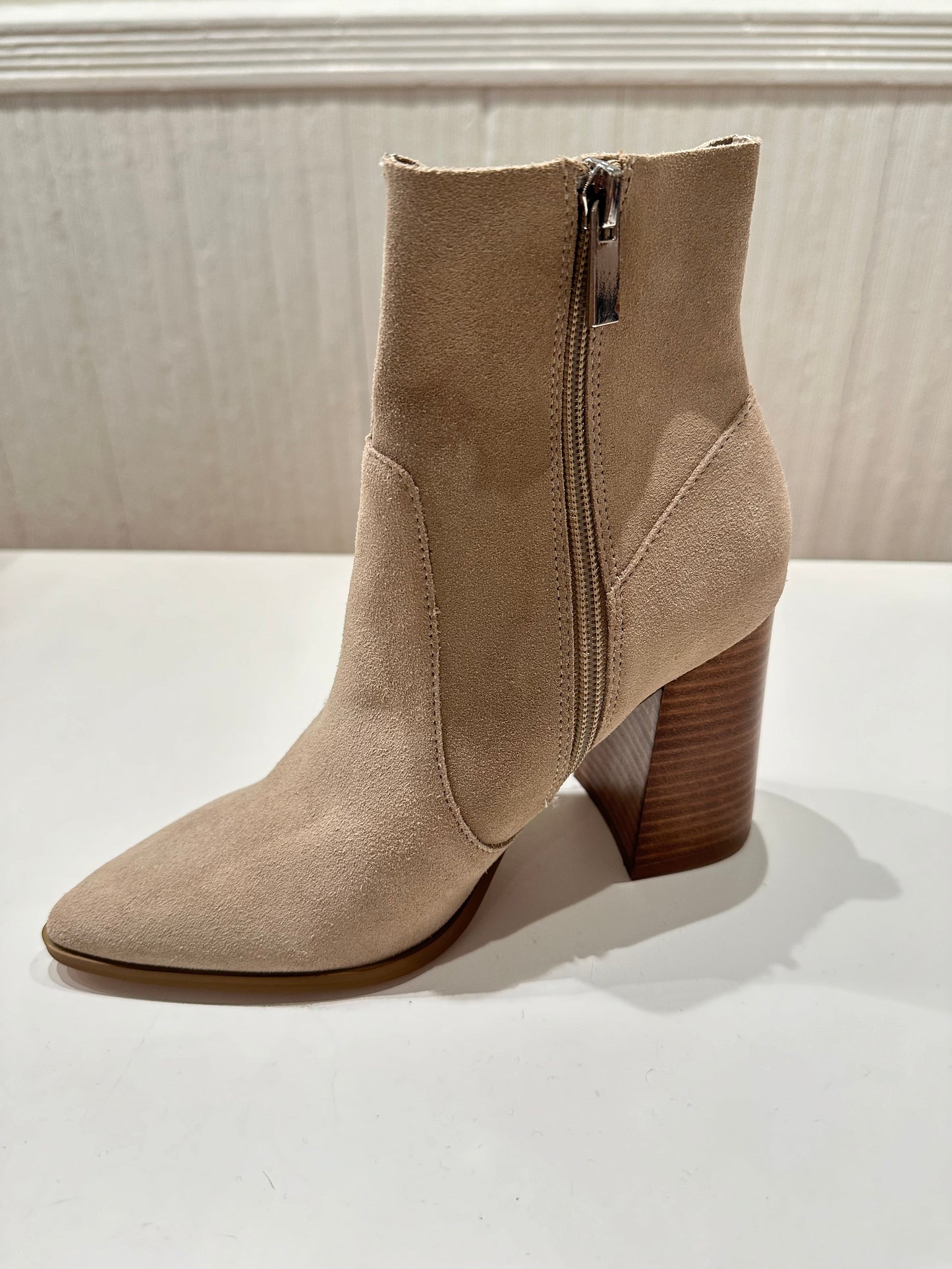 Julina Taupe Suede Bootie