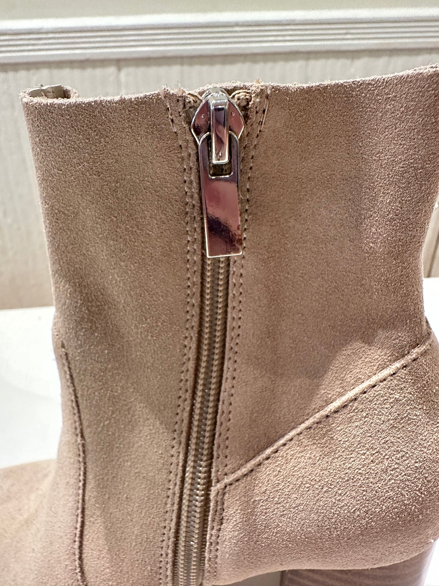 Julina Taupe Suede Bootie