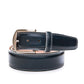 French Calf Belt in Navy with White Stitching