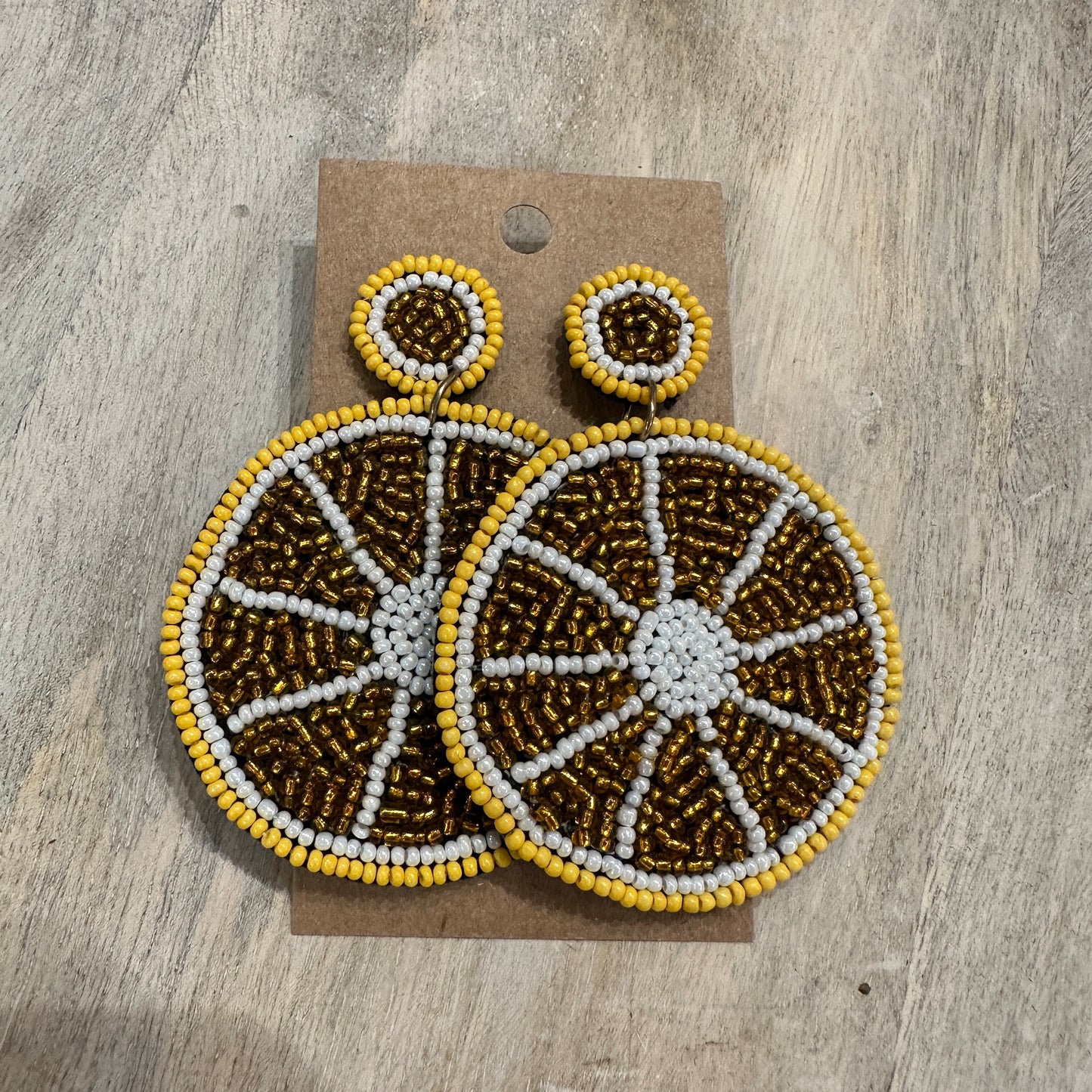 Beaded Citrus Earrings