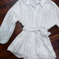 Eyelet Romper - White