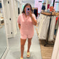 Pink Button Down Romper