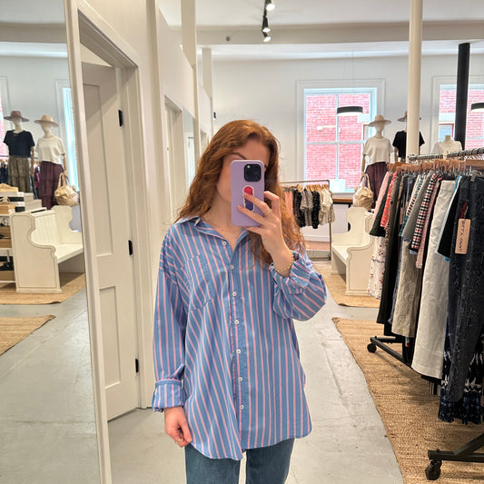 Pink Lagoon Striped Shirt